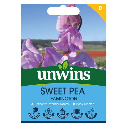 Unwins Flower Sweet Pea Leamington - 21 Seeds