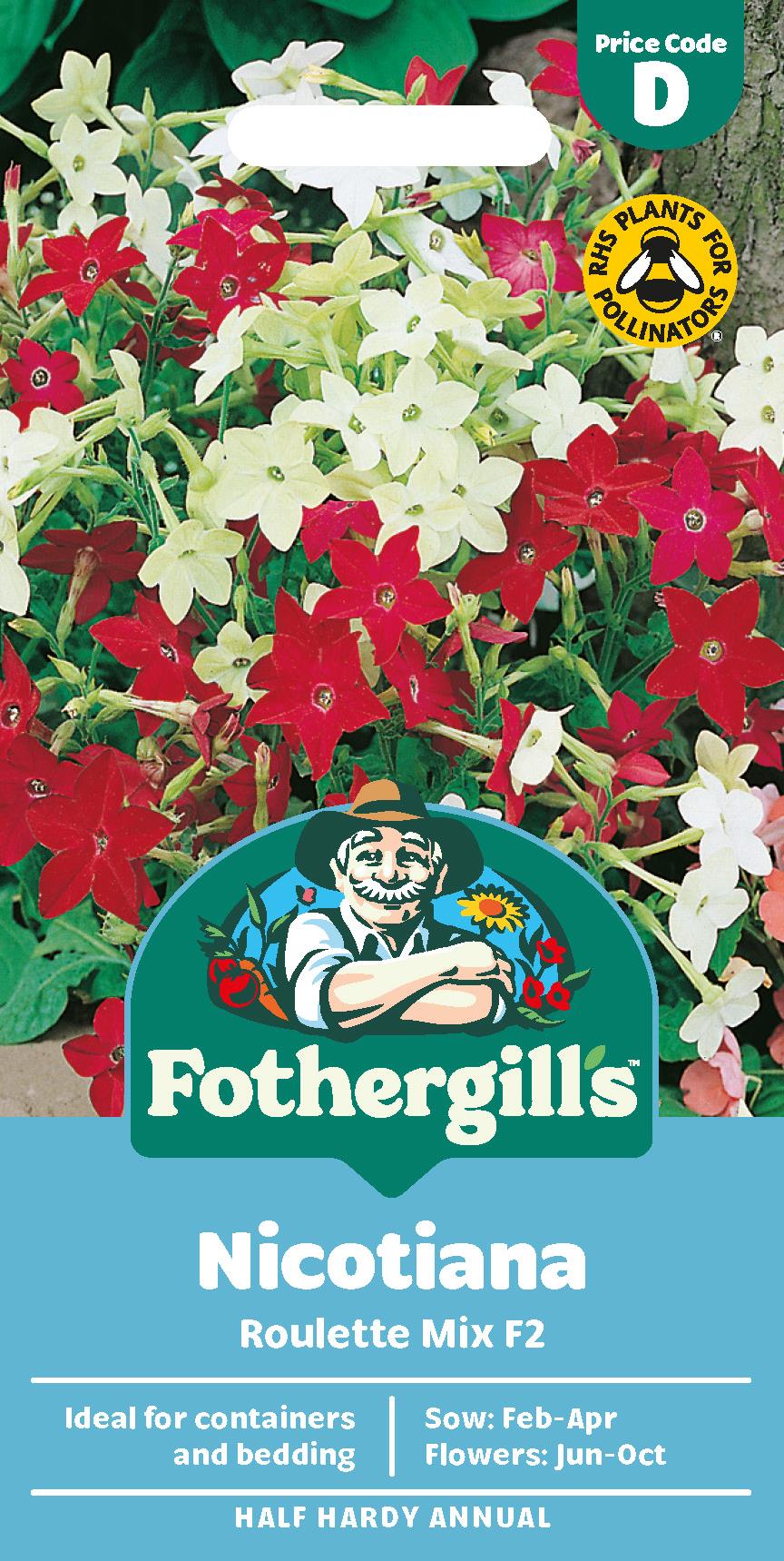 Fothergills Nicotiana Roulette Mix F2 Seeds