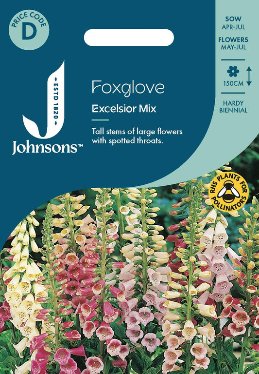 Johnsons - Foxglove Excelsior Mix - 2500 Seeds