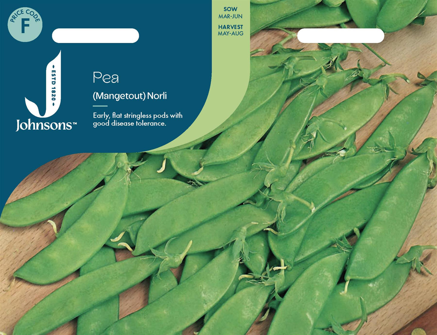Johnsons - Pea (mangetout) Norli - 150 Seeds