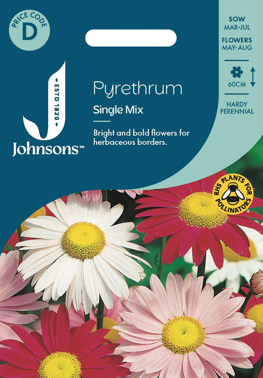 Johnsons - Pyrethrum Single Mix - 125 Seeds