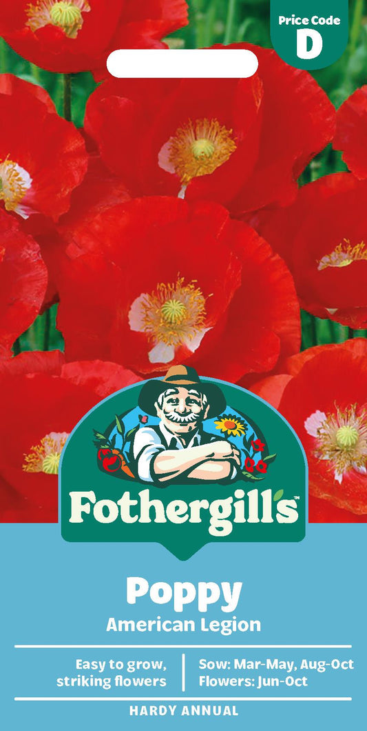Fothergills Poppy American Legion Seeds