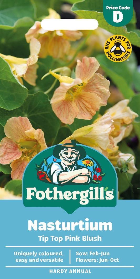 Fothergills Nasturtium Tip Top Pink Blush Seeds