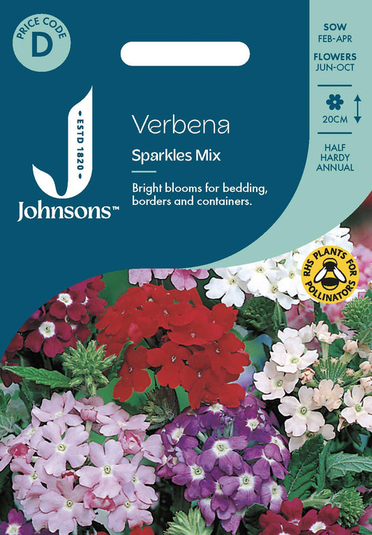 Johnsons - Verbena Sparkles Mix - 125 Seeds