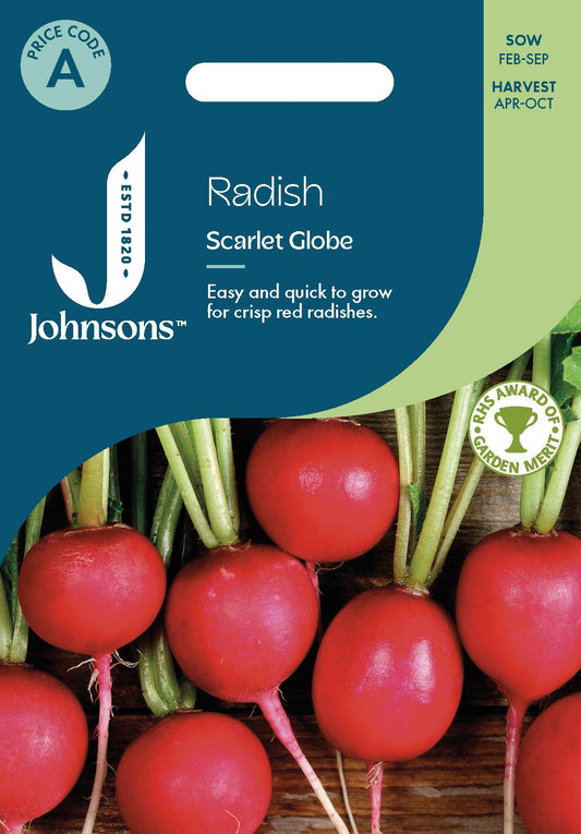 Johnsons - Radish Scarlet Globe - 1000 Seeds