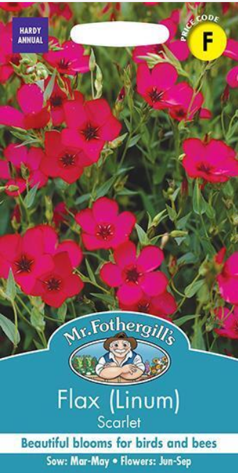 Mr Fothergills Flax (Linum) Scarlet Seeds