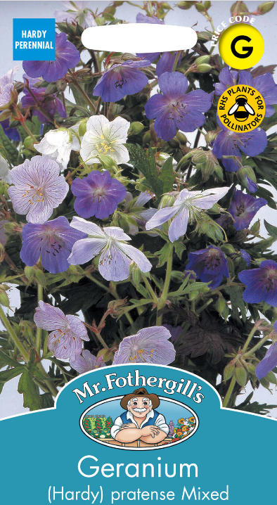 Mr Fothergills Geranium (Hardy) - Pratense Mixed Seeds