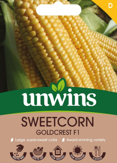 Unwins Sweet Corn Goldcrest F1 - 35 Seeds