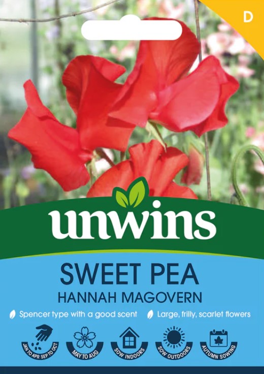 Unwins Flower Sweet Pea Hannah Magovern - 11 Seeds