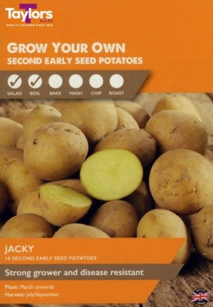 Seed Potatoes Jacky – Second Early (10 Tubers)