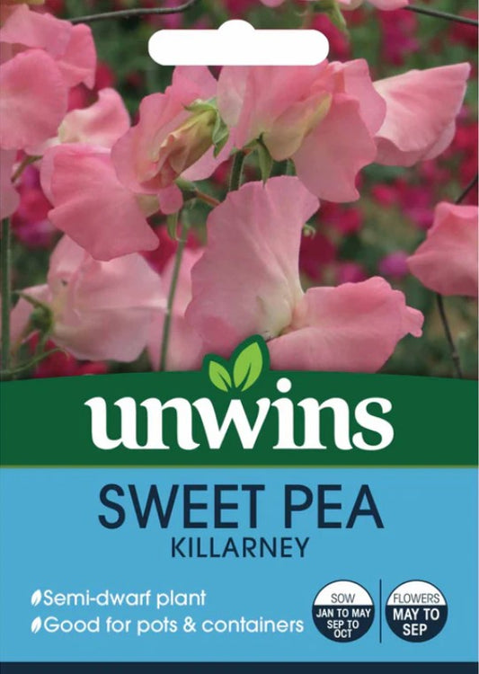 Unwins Flower Sweet Pea Killarney - 11 Seeds