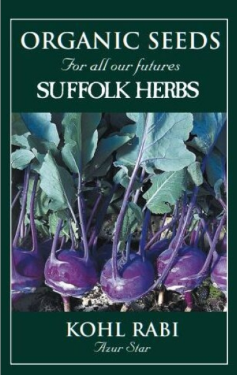 Suffolk Herbs Organic Kohl Rabi Azur Star Seeds