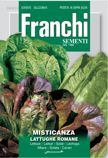 Franchi Seeds of Italy Mix Of Romaine Lettuces Romane Seeds
