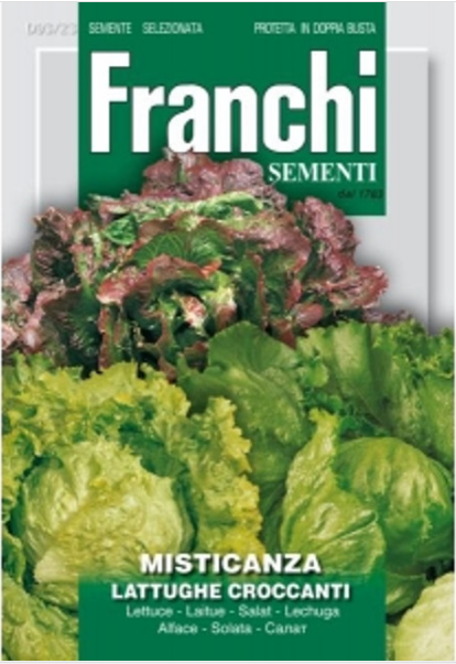Franchi Seeds of Italy Crunchy Lettuce Mix Di Lattughe Croccanti Seeds