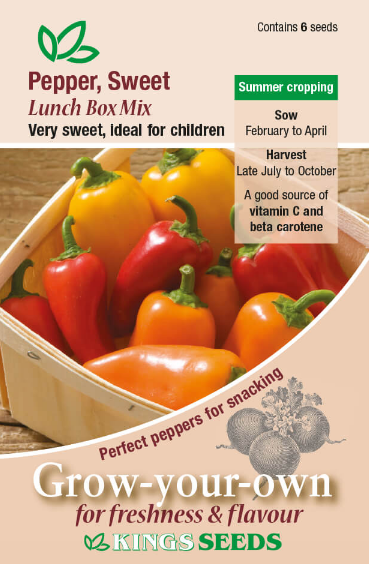 Kings Seeds Sweet Pepper Lunch Box Mix 6 Seeds