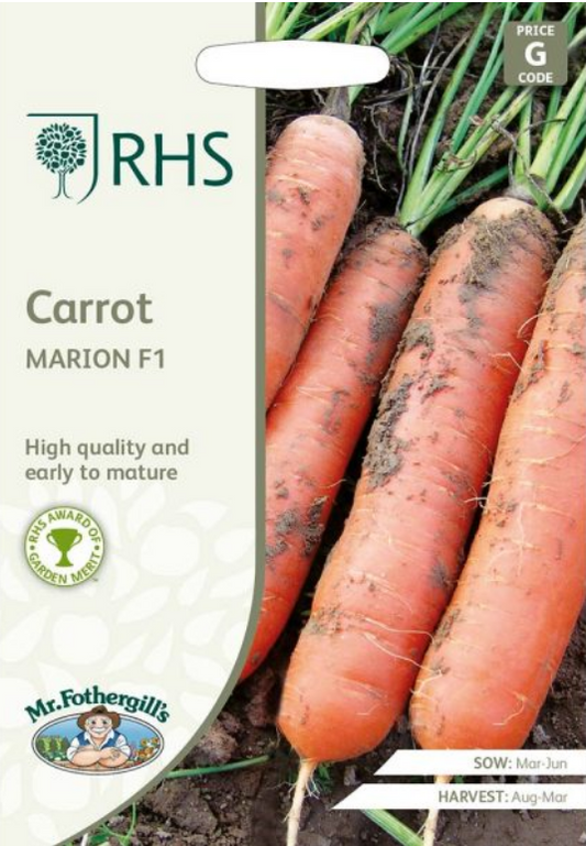 Mr Fothergills RHS Vegetable Carrot Marion F1 - 400 Seeds