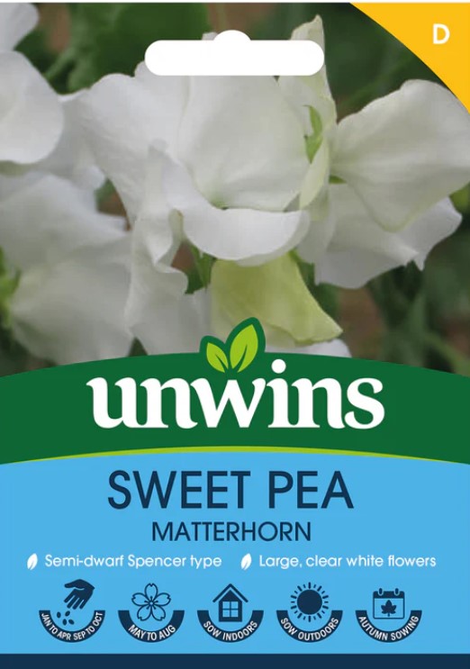 Unwins Flower Sweet Pea Matterhorn - 11 Seeds