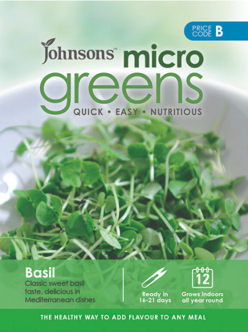 Johnsons Salad Microgreen Basil 1500 Seeds