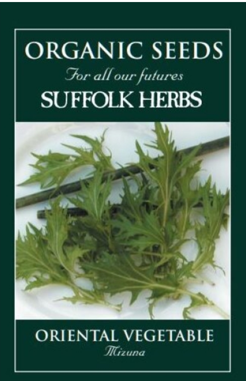 Suffolk Herbs Organic Salad Leaves Mizuna Seeds