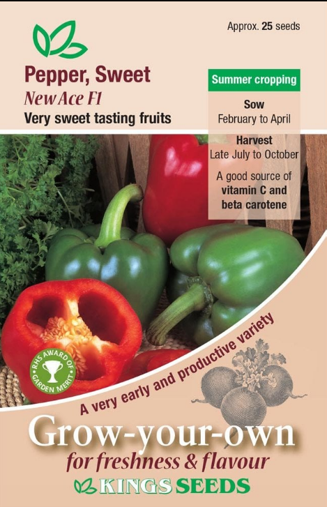 Kings Seeds Pepper New Ace F1 - 25 Seeds