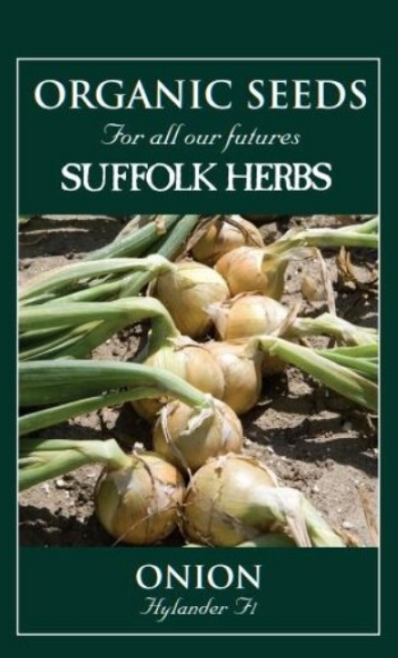 Suffolk Herbs Organic Onion Hylander F1 Seeds