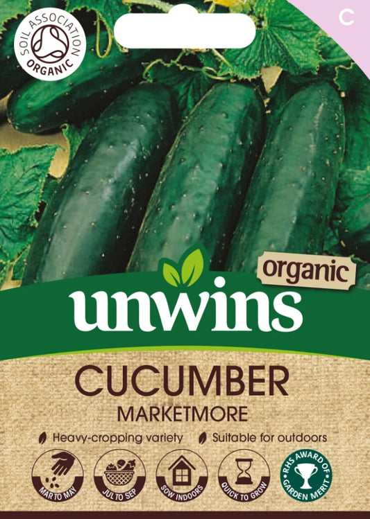 Unwins Organic Cucumber Marketmore Seeds – Heavy Cropping
