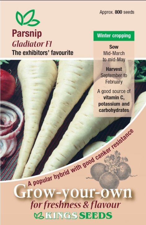 Kings Seeds Parsnip Gladiator F1 - 500 Seeds