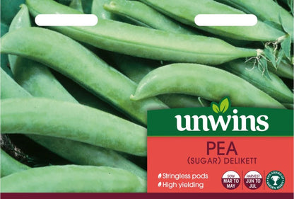 Unwins Vegetable Pea Sugar  Delikett Seeds