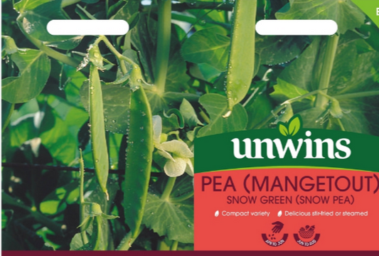 Unwins Pea (Mangetout) Snow Green (snow pea) 100 Seeds