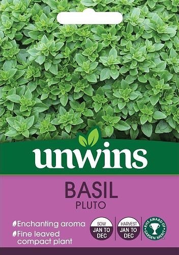 Unwins Herb Basil Pluto 200 Seeds