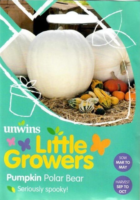 Unwins Little Growers Pumpkin Polar Bear Seeds – White Halloween Pumpkin