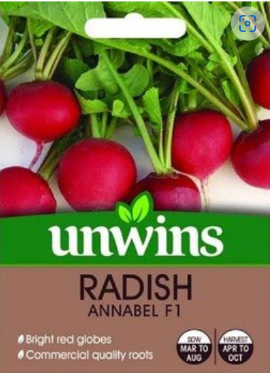 Unwins Radish (Globe) Annabel F1 - 100 Seeds