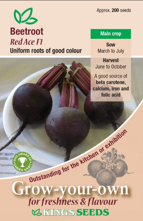 Kings Seeds Beetroot Red Ace F1 - 200 Seeds