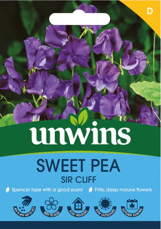 Unwins Flower Sweet Pea Sir Cliff - 11 Seeds
