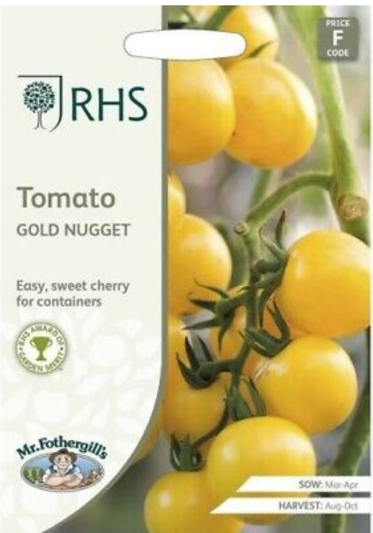 Mr Fothergills RHS Tomato Gold Nugget 20 Seeds