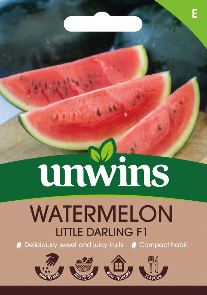Unwins Watermelon Little Darling F1 - 8 Seeds – Sweet Compact Variety
