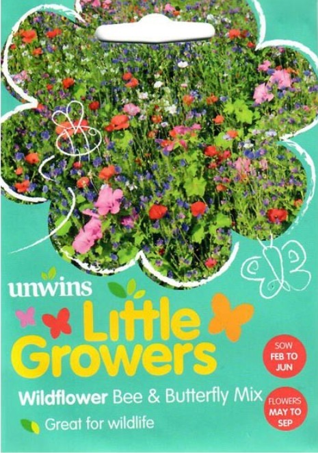 Unwins Little Growers Bee & Butterfly Wildflower Mix Seeds