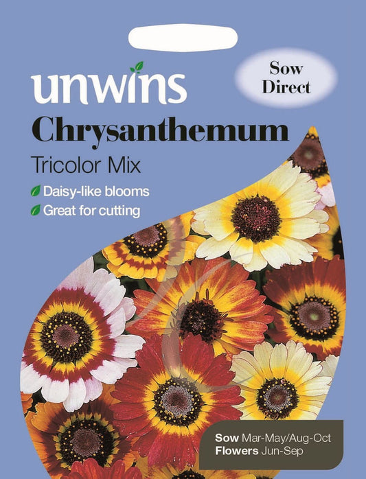 Unwins Chrysanthemum Tricolor Mix 350 Seeds