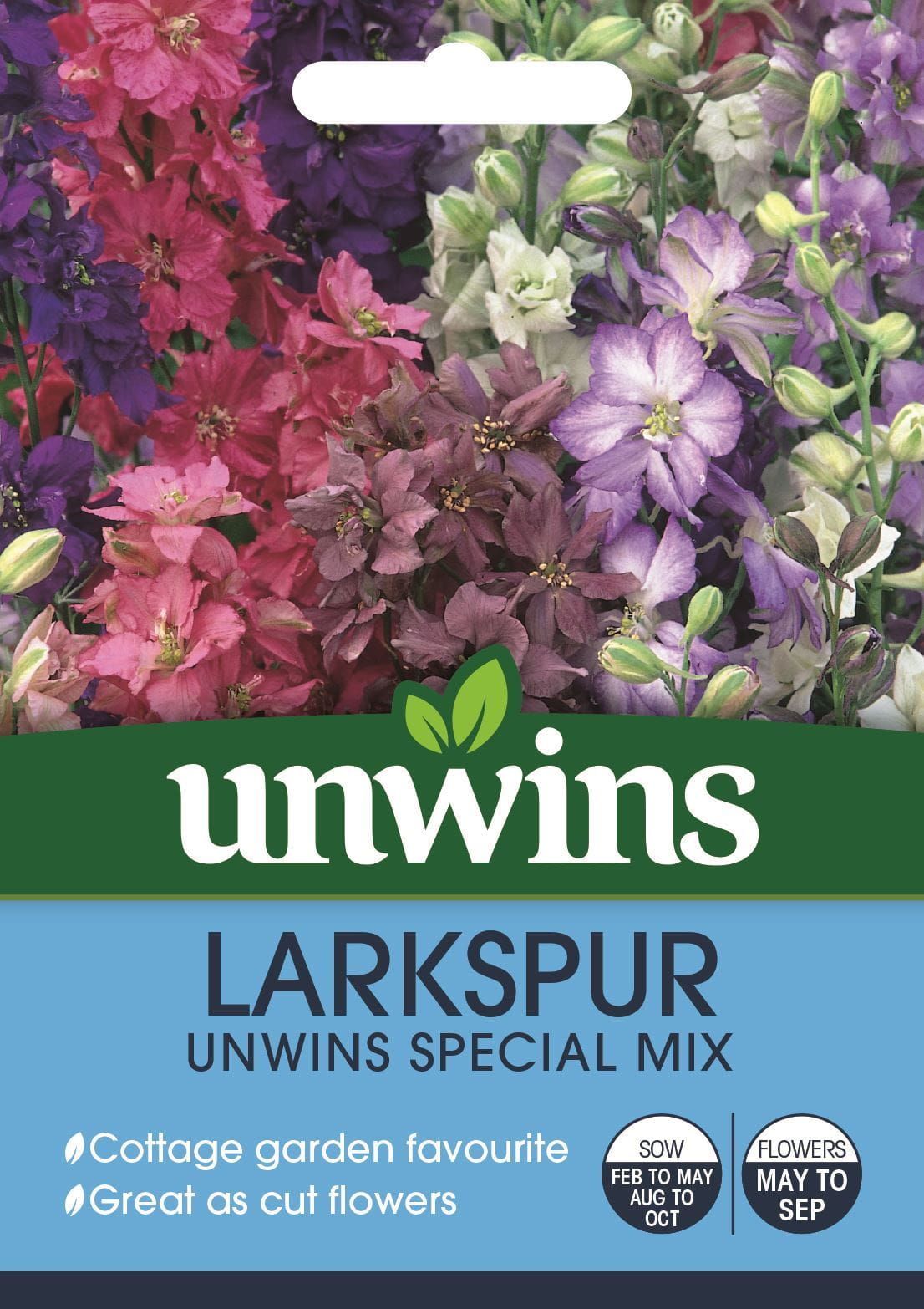 Unwins Larkspur Unwins Special Mix 300 Seeds
