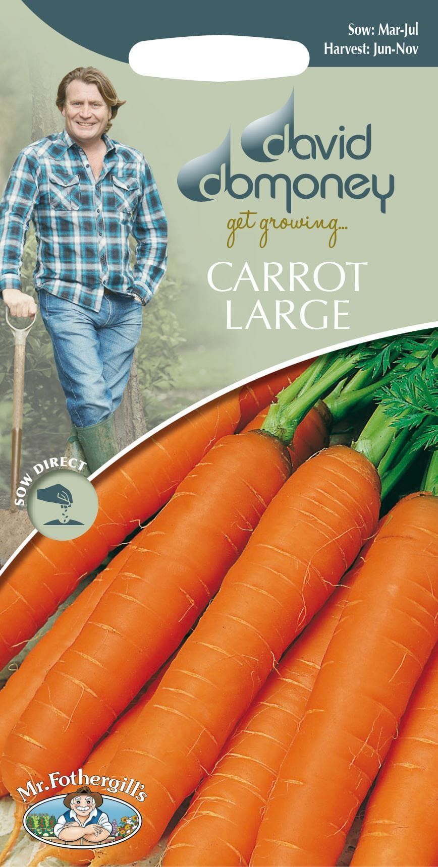 Mr Fothergills - David Domoney - Vegetable - Carrot Large - Jitka F1 - 500 Seeds