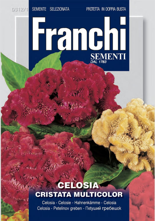 Franchi Seeds of Italy - Flower - FDBF_ 312-1 - Celosia cristata - Multicolour - Seeds