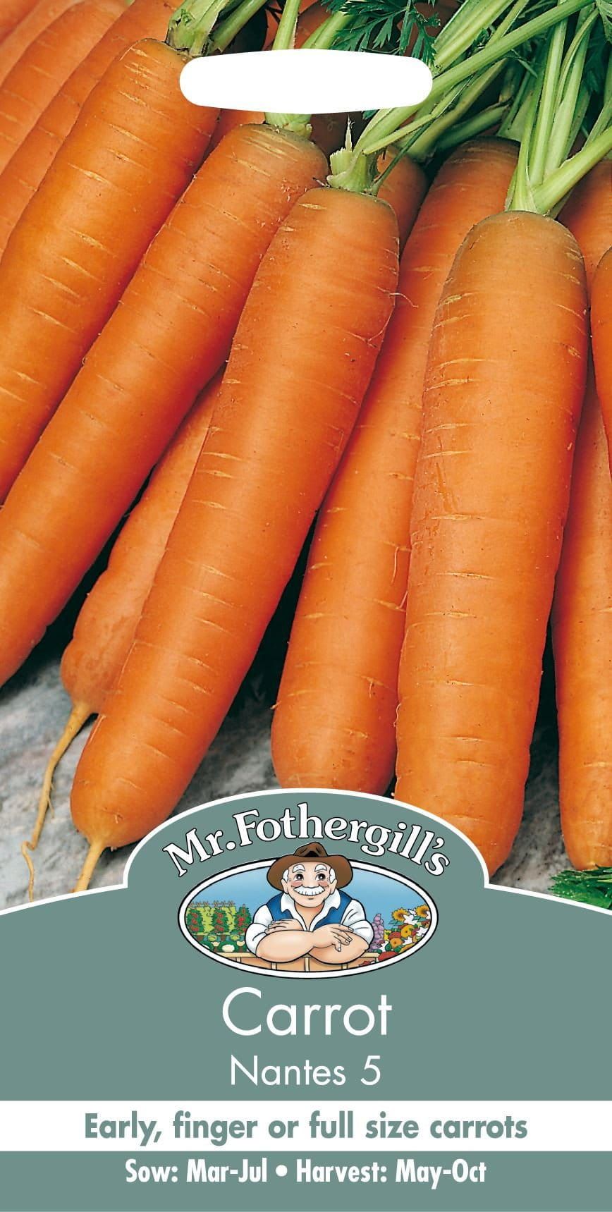 Mr Fothergills Carrot Nantes 5 - 2000 Seeds