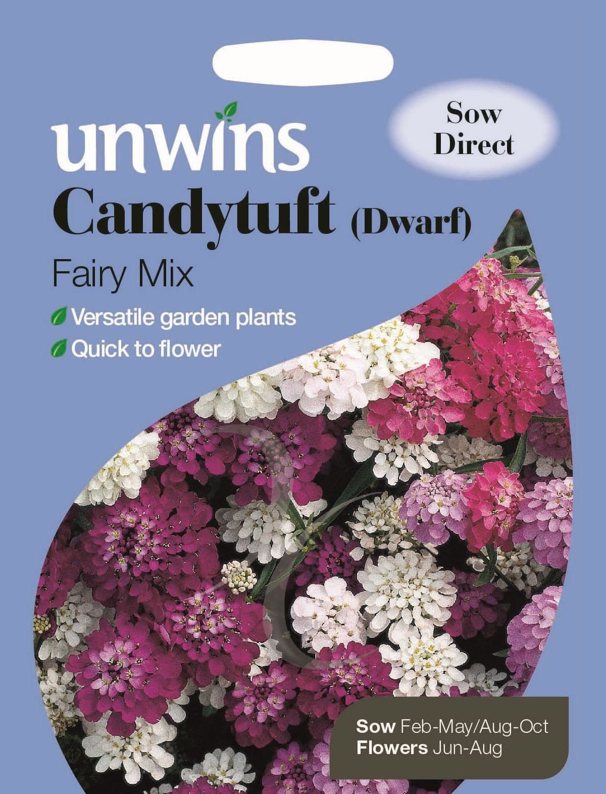 Unwins Candytuft Dwarf Fairy Mix 500 Seeds