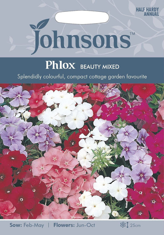 Johnsons Phlox Beauty Mixed 250 Seeds