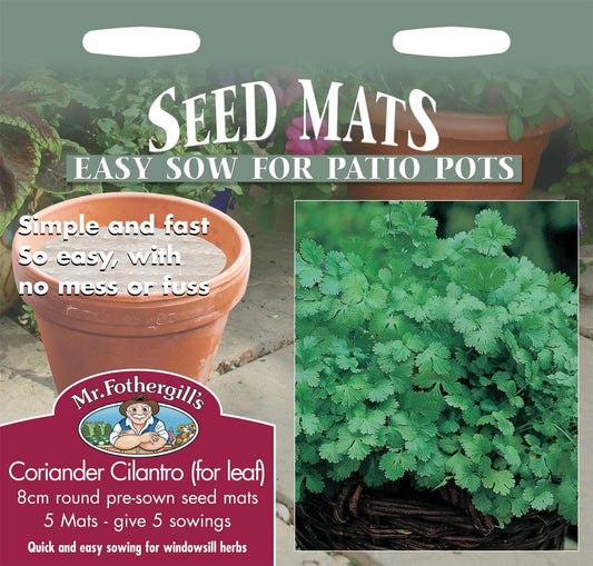 Mr Fothergills Herb Seed Mats Coriander Cilantro