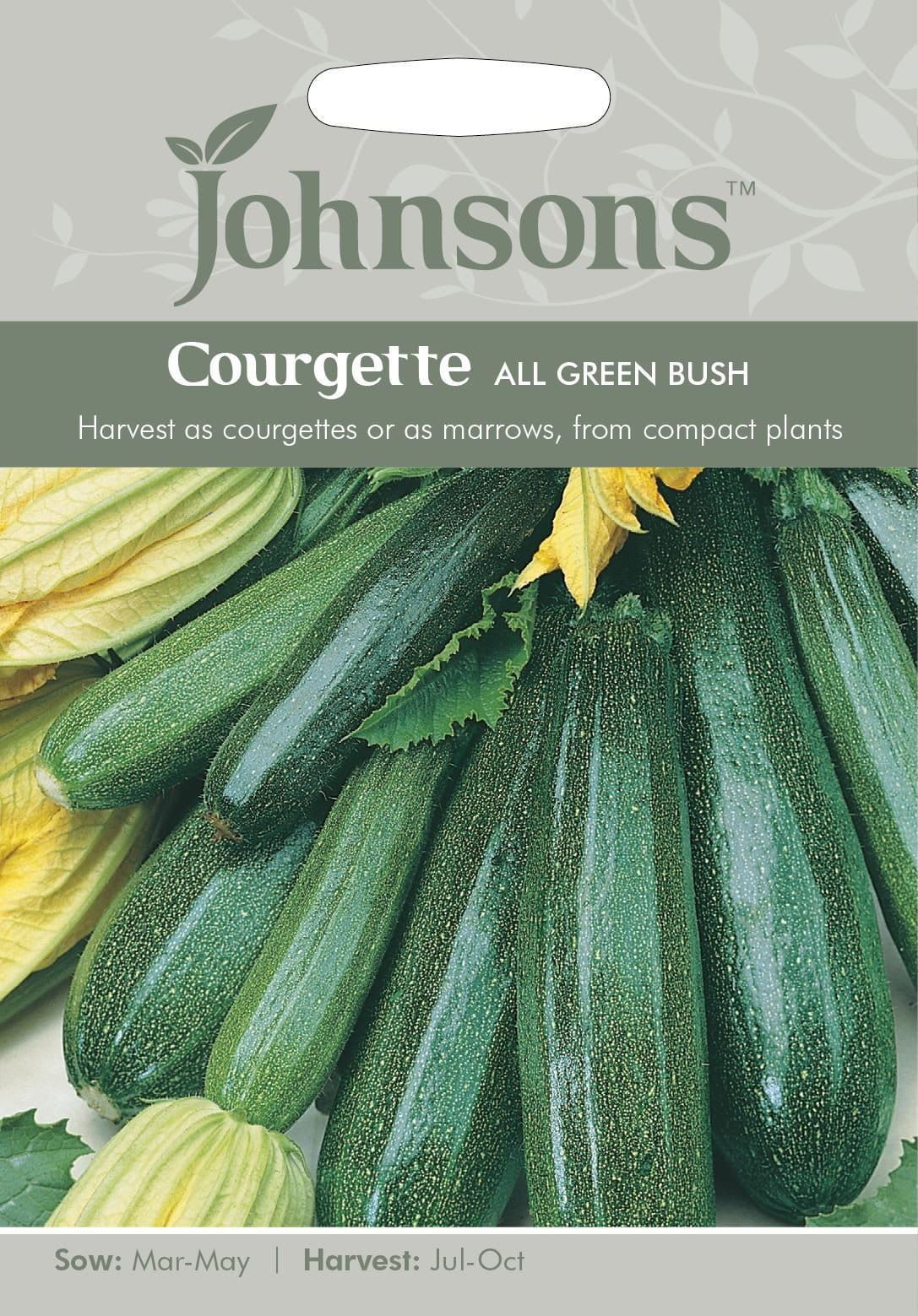 Johnsons Courgette All Green Bush 20 Seeds