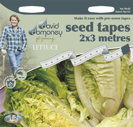 Mr Fothergills - David Domoney - Vegetable - Lettuce - Little Gem - Seed Tapes