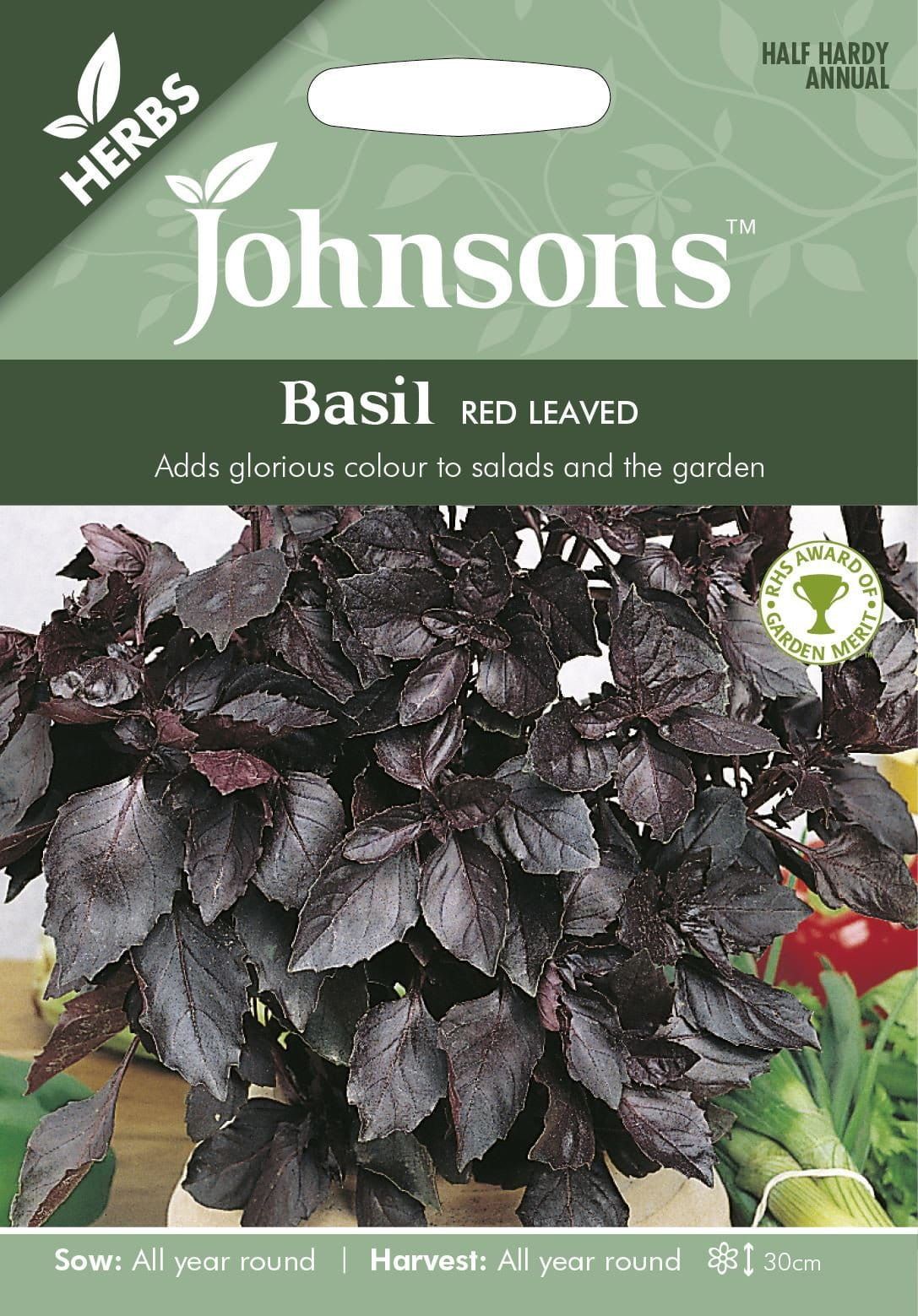 Johnsons Basil Red Leaved 300 Seeds