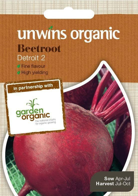 Unwins Organic Beetroot Detroit 2 200 Seeds
