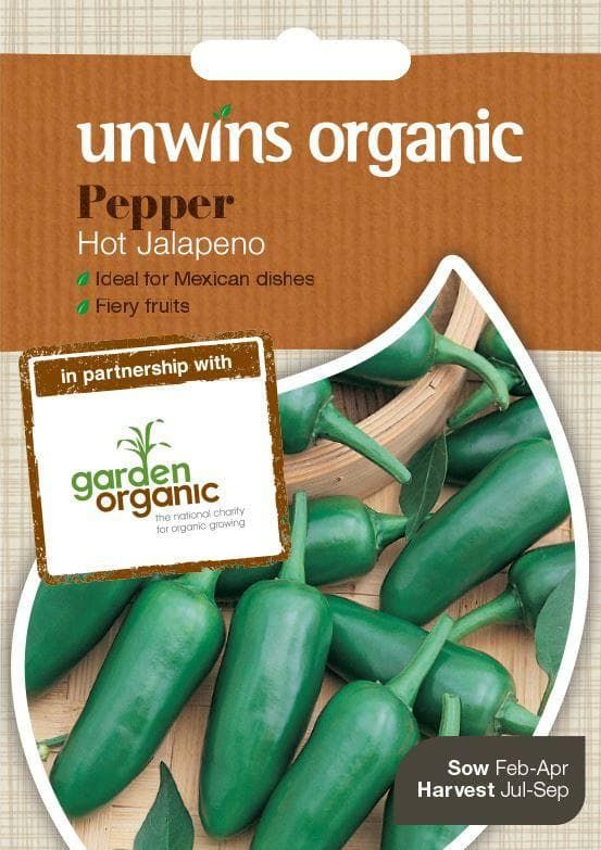 Unwins Organic Pepper (Chilli) Jalapeno 20 Seeds